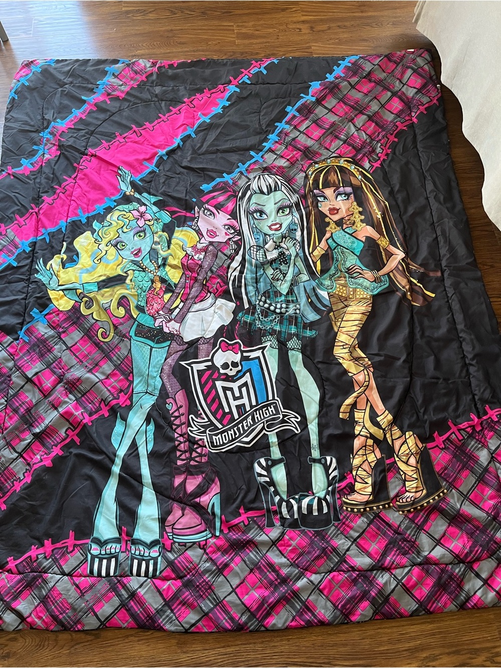 VTG Monster High Double Sided Reversible Comforter Twin Bed 70" x 84" Ghouls